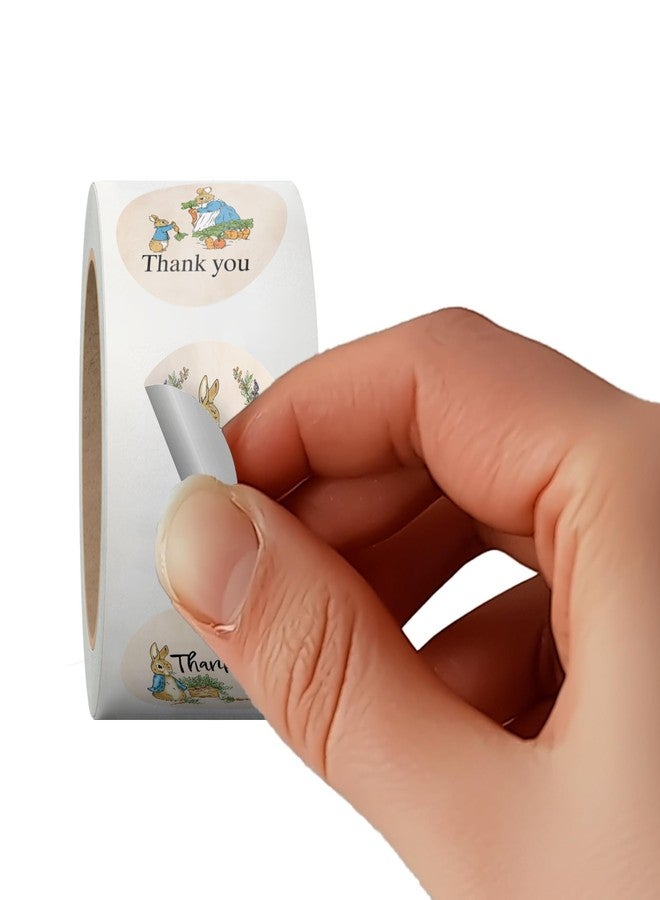 Pro Supply Global 1.5" Thank You Stickers Roll - Thank You Labels for Favors - Small Business Thank You Stickers | 500 Pcs (Peter Rabbit, 1.5 Inch) - Image 3