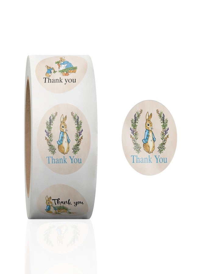 Pro Supply Global 1.5" Thank You Stickers Roll - Thank You Labels for Favors - Small Business Thank You Stickers | 500 Pcs (Peter Rabbit, 1.5 Inch) - Image 1