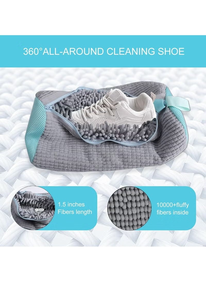 Shoe Wash Bags, Shoe Bag for Washing Machine, Reusable and Durable Zipper Plush Shoe Laundry Bag, Shoe Cleaner for Shoes, Sneakers, Trainers, Tennis Shoes, Slippers  - Image 2