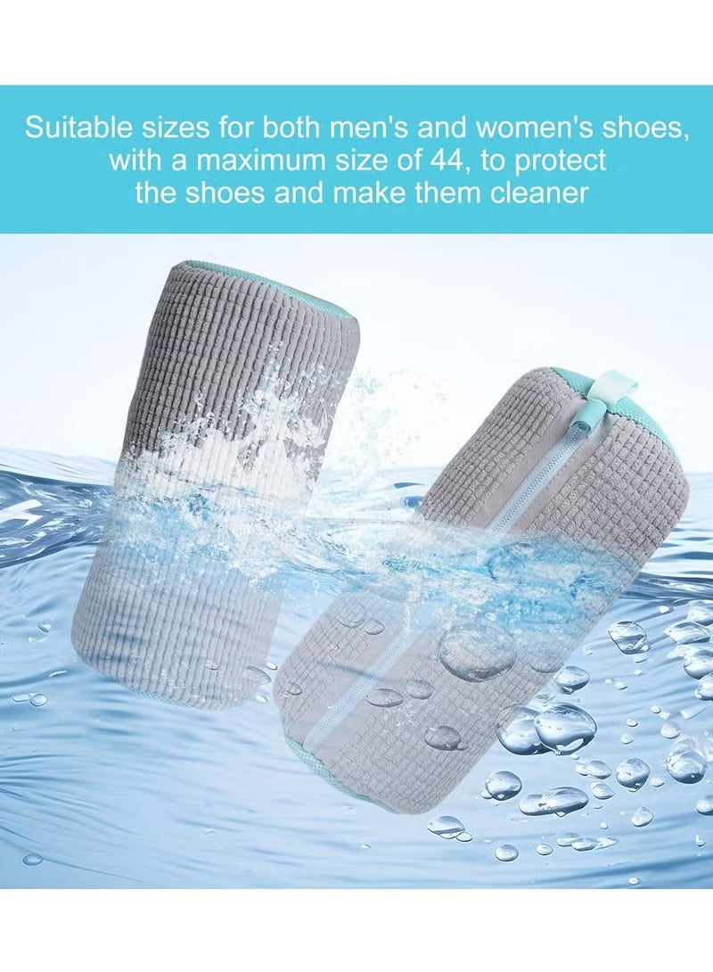 Shoe Wash Bags, Shoe Bag for Washing Machine, Reusable and Durable Zipper Plush Shoe Laundry Bag, Shoe Cleaner for Shoes, Sneakers, Trainers, Tennis Shoes, Slippers  - Image 5