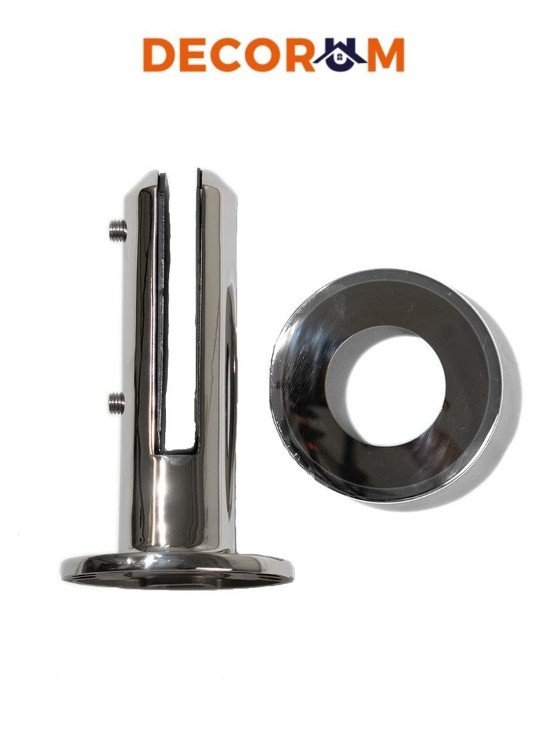 Decorum Stainless Steel Spigot Round For Swimming Pool Fence And Balcony Garden Fencing Clamp -160mm - Image 2