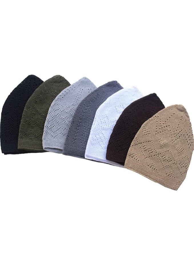 Muslim prayer cap made of Turkish cotton – designed for Islamic prayers and occasions, fits the shape of the head, one size fits all. - Image 4