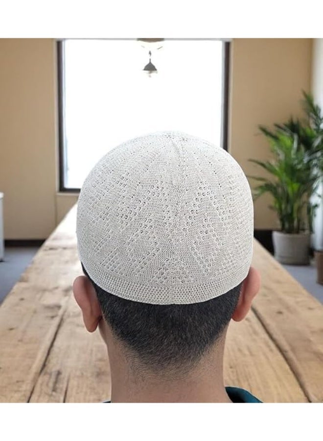 Muslim prayer cap made of Turkish cotton – designed for Islamic prayers and occasions, fits the shape of the head, one size fits all. - Image 5