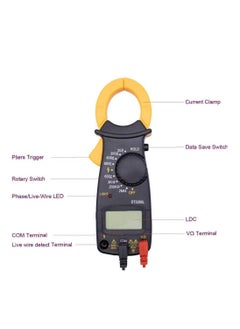 Generic DT3266L Portable Handheld Clamp Clamp-on Ammeter Digital LCD Multimeter Voltage Detector for Laboratory Store Home Applications AC/DC Current Resistance Voltage Clamp Advanced Multimeter  - Image 2