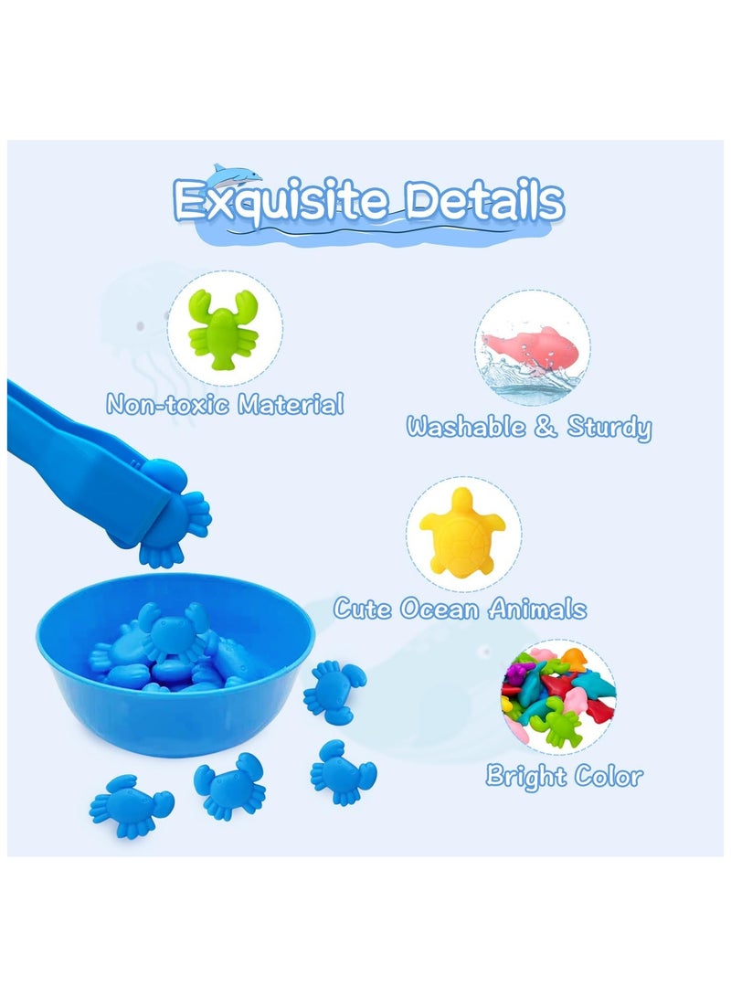 Counting Ocean Animals Matching Game with Sorting cups, Preschool Learning Activities for Math Color Sorting Educational Sensory Montessori Toys for Kids Aged 3 4 5 Years Old Boys Girls - Image 4