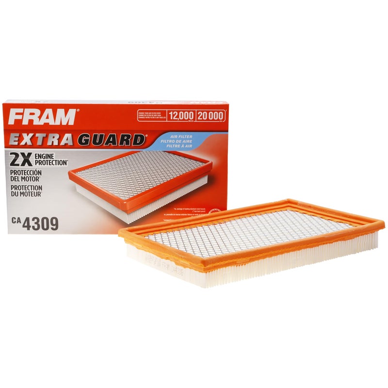 FRAM Extra Guard CA4309 Replacement Engine Air Filter for Select Infiniti Nissan Saab and Subaru Model Years Provides Up to 12 Months or 12000 Miles Filter Protection