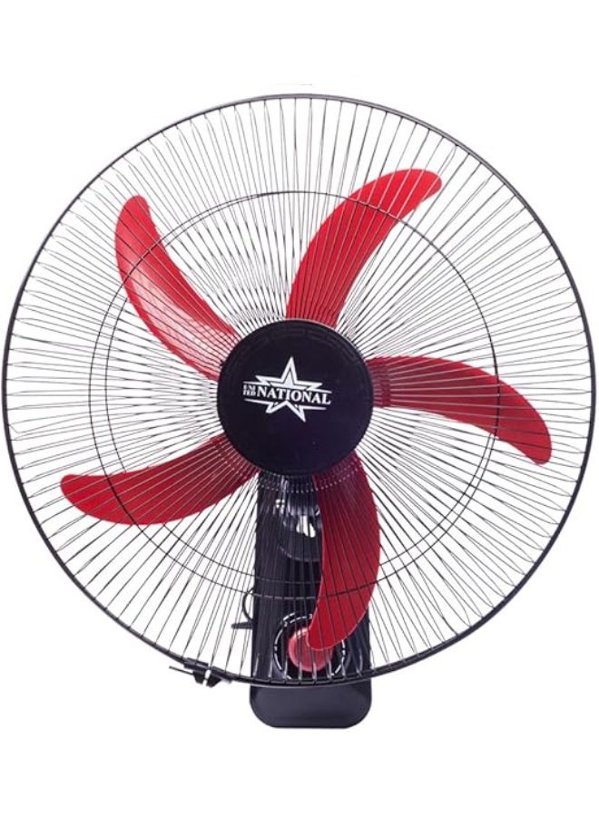 National 18-inch wall fan with 5 blades - powerful copper motor - efficient and quiet cooling - 3 multi-functions - practical design for homes and offices - Image 1