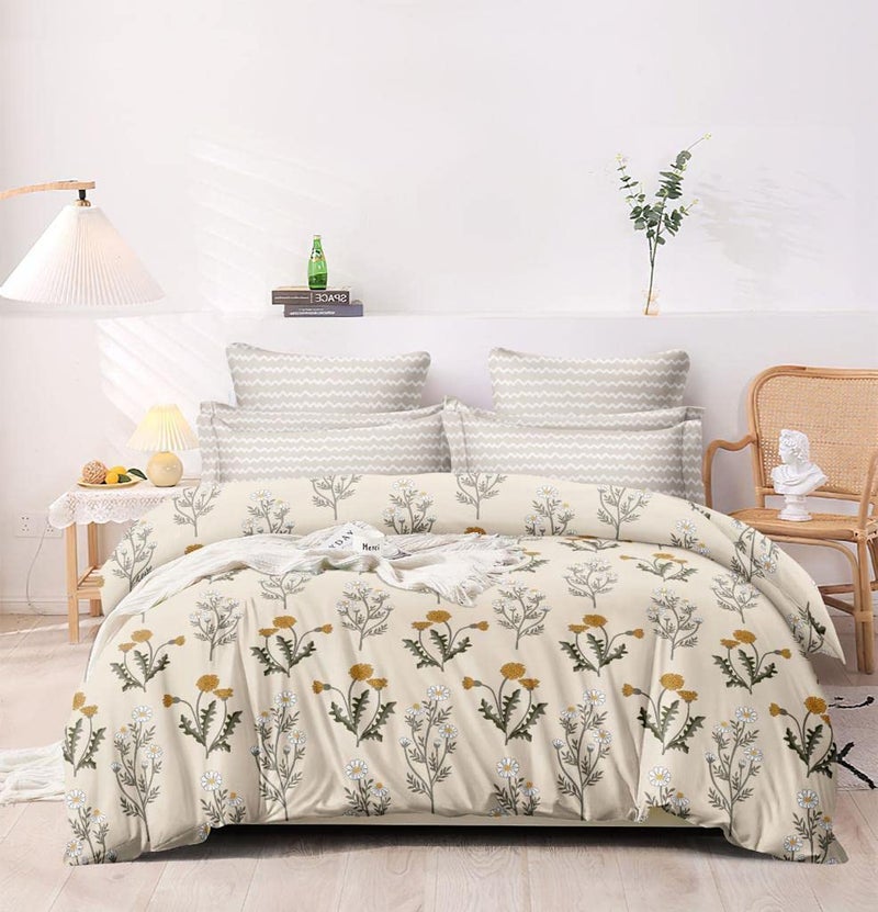 KIAAKSH KIAAKSH Super Premium Quilt Cover Double Bed with Zipper Blanket Coverrajai CoverComforter CoverDuvet Cover King Size Glace Cotton Warm Stuff King Size Dohars 90x100 Inches SA 09  - Image 5