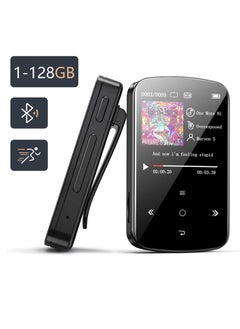 MP3 Player 64GB with Bluetooth 5.2, 1.5 inch Colorful Screen Sensitive Touch Button, Hi-Fi Music MP3 Player with Clip Pedometer Voice Recorder Card Reader, Function for Sports Running