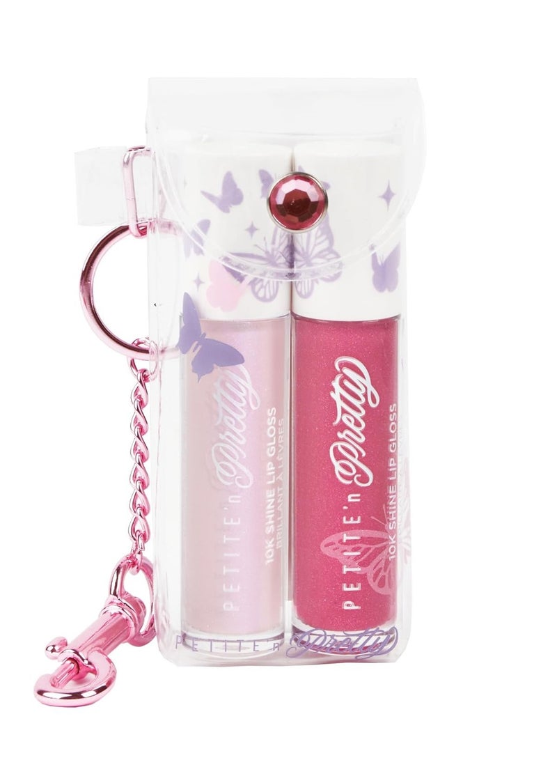Petite 'N Pretty Petite 'N Pretty So Dreamy 10K Shine Lip Gloss Duo—Makeup for Girls, Kids, Tweens, Teens—High Shine, Lightweight, Made in the USA (First Freeze and Rosy Dreams)—Limited Edition  - Image 1