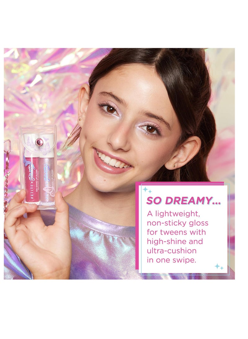 Petite 'N Pretty Petite 'N Pretty So Dreamy 10K Shine Lip Gloss Duo—Makeup for Girls, Kids, Tweens, Teens—High Shine, Lightweight, Made in the USA (First Freeze and Rosy Dreams)—Limited Edition  - Image 2