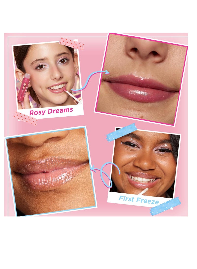 Petite 'N Pretty Petite 'N Pretty So Dreamy 10K Shine Lip Gloss Duo—Makeup for Girls, Kids, Tweens, Teens—High Shine, Lightweight, Made in the USA (First Freeze and Rosy Dreams)—Limited Edition  - Image 3