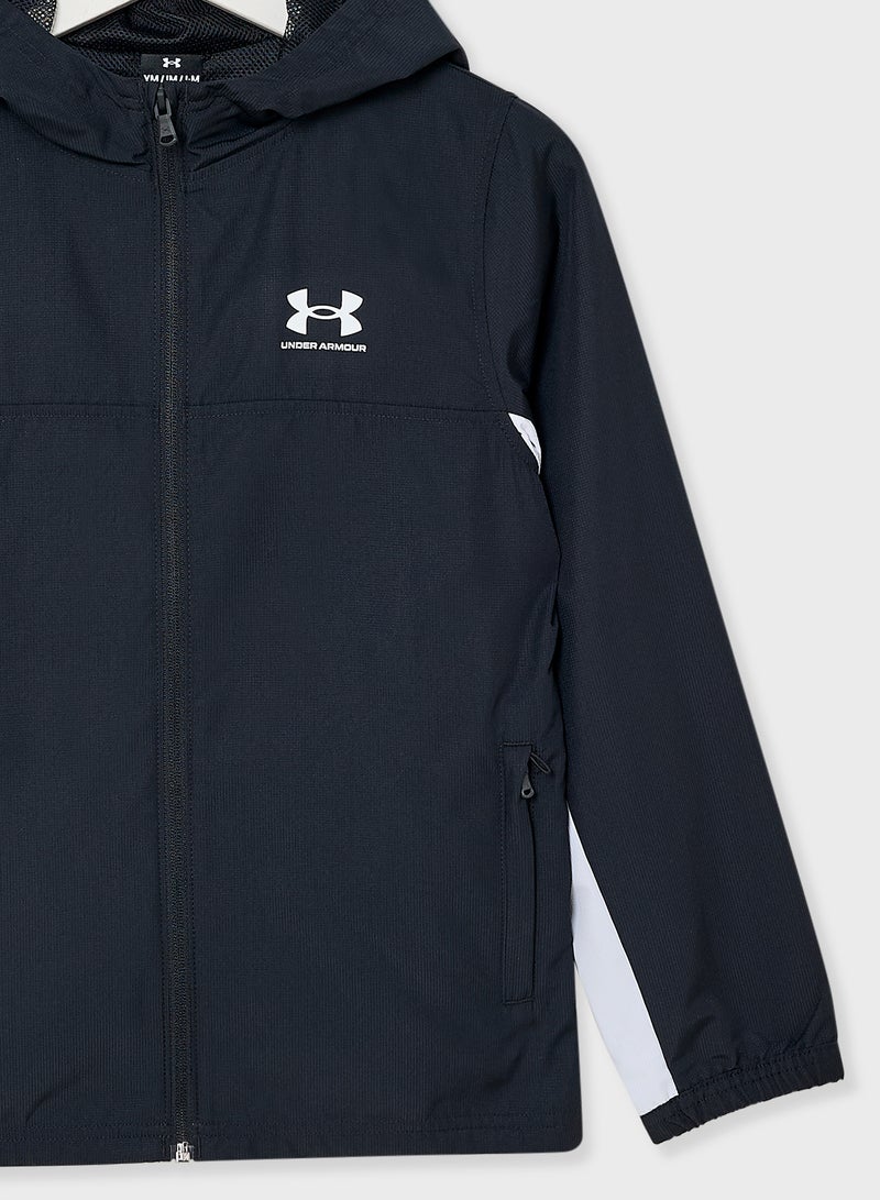 UNDER ARMOUR Boys' UA Rival Woven Jacket  - Image 3