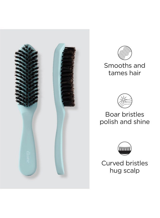 Diane 100% Boar Smoothing Hair Brush For Smoothing Frizz And Flyaways Laying Down Hair Edges And Taming Baby Hairs Use For A Glossy Finish On Ponytails Buns And Updos - Image 2