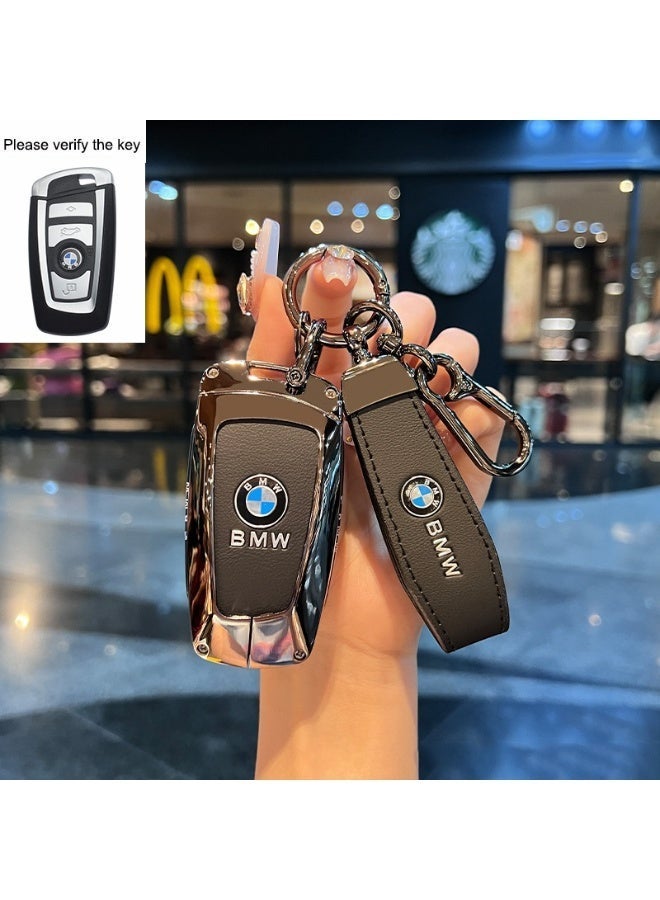 BMW Premium BMW Key Cover Shell for 3 Series 5 Series 7 Series X1 X5 X7 530li 525li - Red Leather Rope Buckle - Image 1