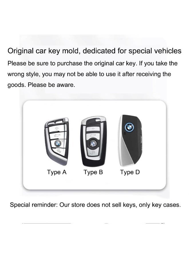BMW Premium BMW Key Cover Shell for 3 Series 5 Series 7 Series X1 X5 X7 530li 525li - Red Leather Rope Buckle - Image 2