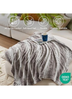 Zuri Soft Plush Luxury Oversized Faux Fur Throw Animal Stripes Design Faux Mink On The Reverse Modern All Seasons Blanket For Bed Sofa Couch Office Grey 60X70 Inch - pzsku/Z1E4B88D2740D859DFA9AZ/45/_/1741447244/c9d2e15e-21bc-4b4c-873e-21005caa91de