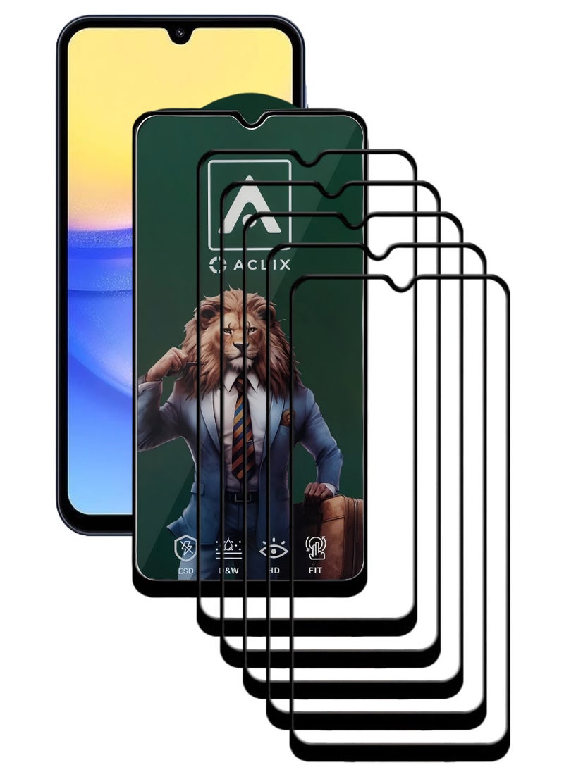 ACLIX 5 Pieces Antistatic ESD Dustproof Premium Quality High Definition Tempered Glass Screen Protector Designed For Samsung Galaxy A16 5G - Image 1