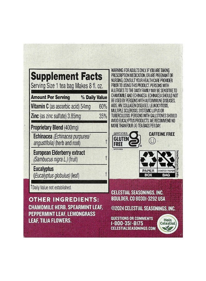 Celestial Seasonings, Wellness Tea, Sleepytime® Echinacea Immune Support, Caffeine Free, 20 Tea Bags, 1.3 oz (36 g) - Image 2