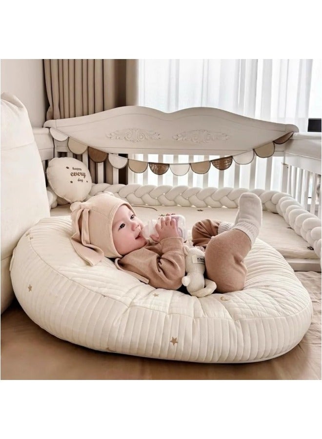 GGEROU Baby Feeding Pillow 30° Incline Design for Spit-Up Reduction 3D A-Shaped Nursing Pillow Portable Multi-Use Infant Pregnancy Pillow - Image 1