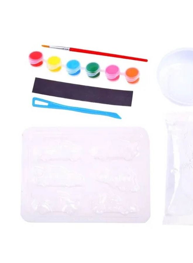 Brain Giggles DIY Car Mould and Paint Fridge Magnet DIY Car Fridge Magnet Craft Kit for Boys and Girls - Image 2