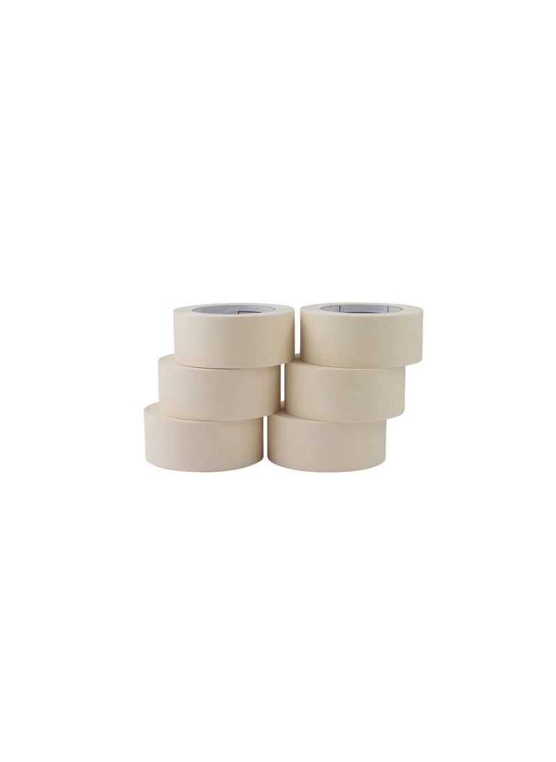 ROBUSTLINE Robustline Adhesive Masking Tape General Purpose Painter's Tape Bulk for Painting, Labeling, Packing, Craft, Art, Home, Office, School Etc. (1.5 INCH, 12)  - Image 2
