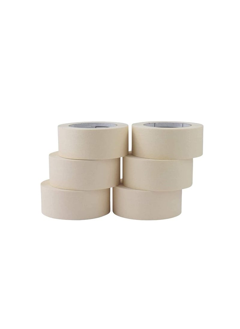 ROBUSTLINE Robustline Adhesive Masking Tape General Purpose Painter's Tape Bulk for Painting, Labeling, Packing, Craft, Art, Home, Office, School Etc. (1.5 INCH, 12)  - Image 1