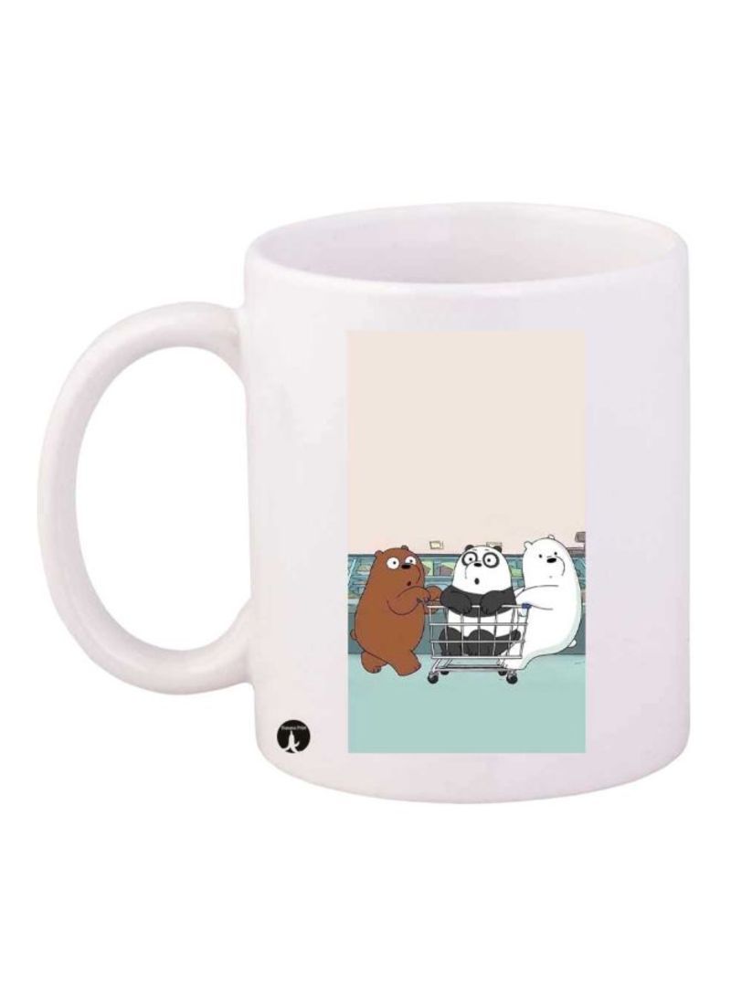 RKN We Bare Bears Printed Mug White/Black/Brown Standard Size