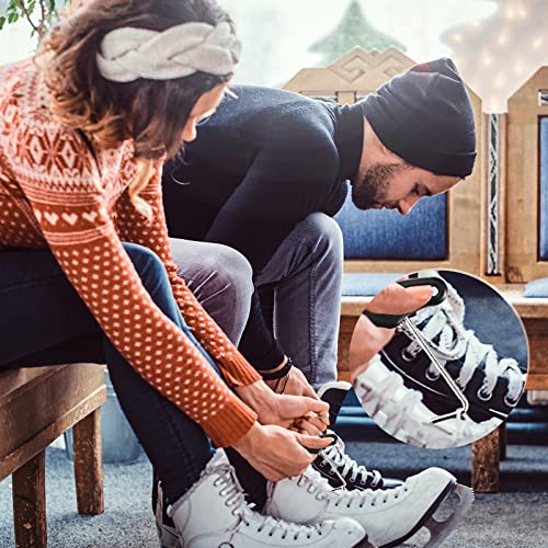 MTLEE Lace Tightener 4 Pieces Folding Shoe Lace Puller Stainless Hockey Lace Tightening Tool Portable Lace Tightener Puller Tool Black Skate Lace Tightener for Ice Skates Figure Skates Boots Shoes - Image 5