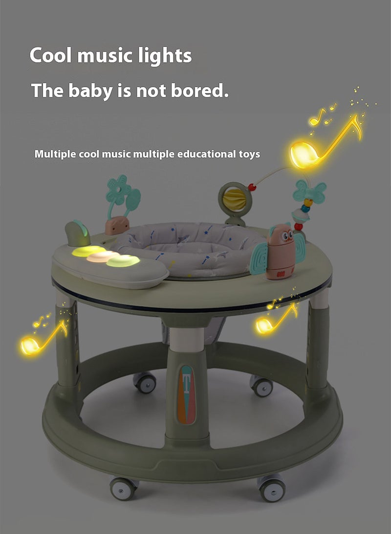 ما بيبي مكافحة انقلاب طفل المشاية ، طفل المشاية مع مقعد الدوران وصينية لعبة ، تعلم المشاية مع الضوء والموسيقى ، يمكن الجلوس والدفع ، - Image 5