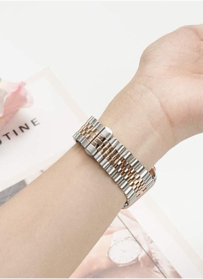 Replacement Band Compatible with Apple Watch 44mm / 42mm Stainless Steel Solid Strap Metal Bracelet for Apple Watch Series 7 6 5 4 3 2 SE (Silver - Image 3