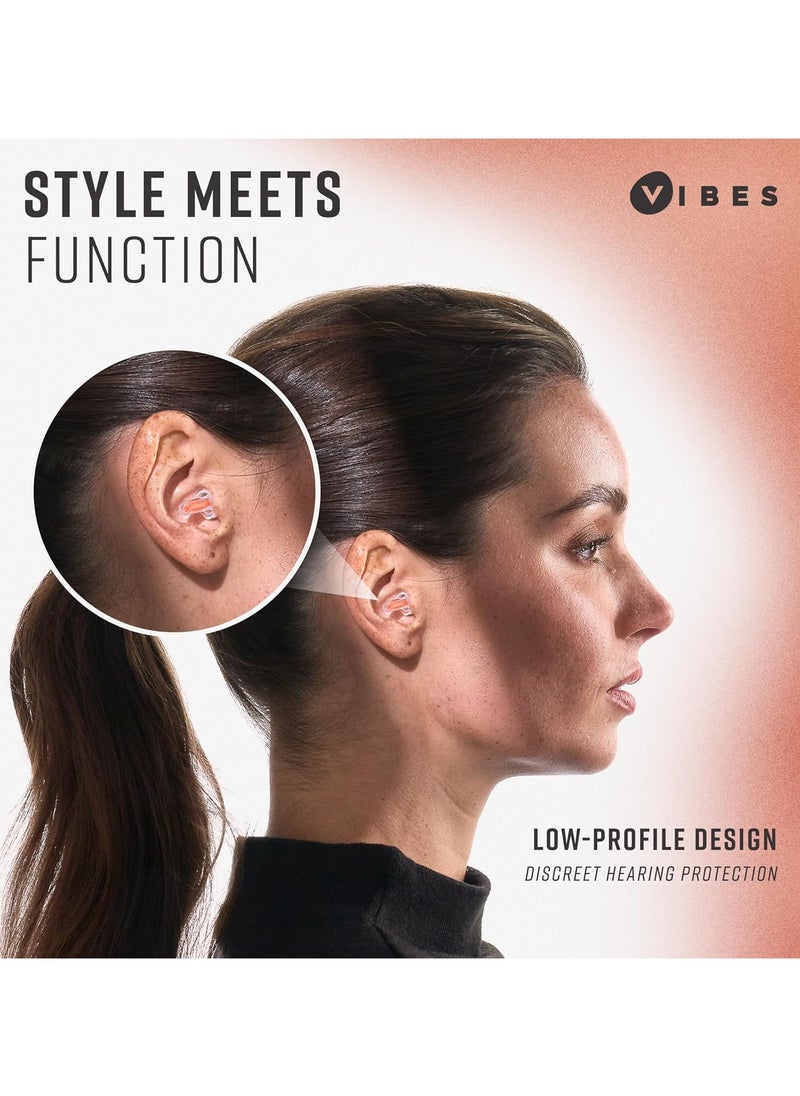 Vibes - Vibes High Fidelity Ear Plugs - Invisible Earplugs for Music Concerts, Musicians, Motorcycles, Airplanes, Raves, and Work - Noise Reduction and Hearing Protection - Fits All Ears - Orange - Image 1
