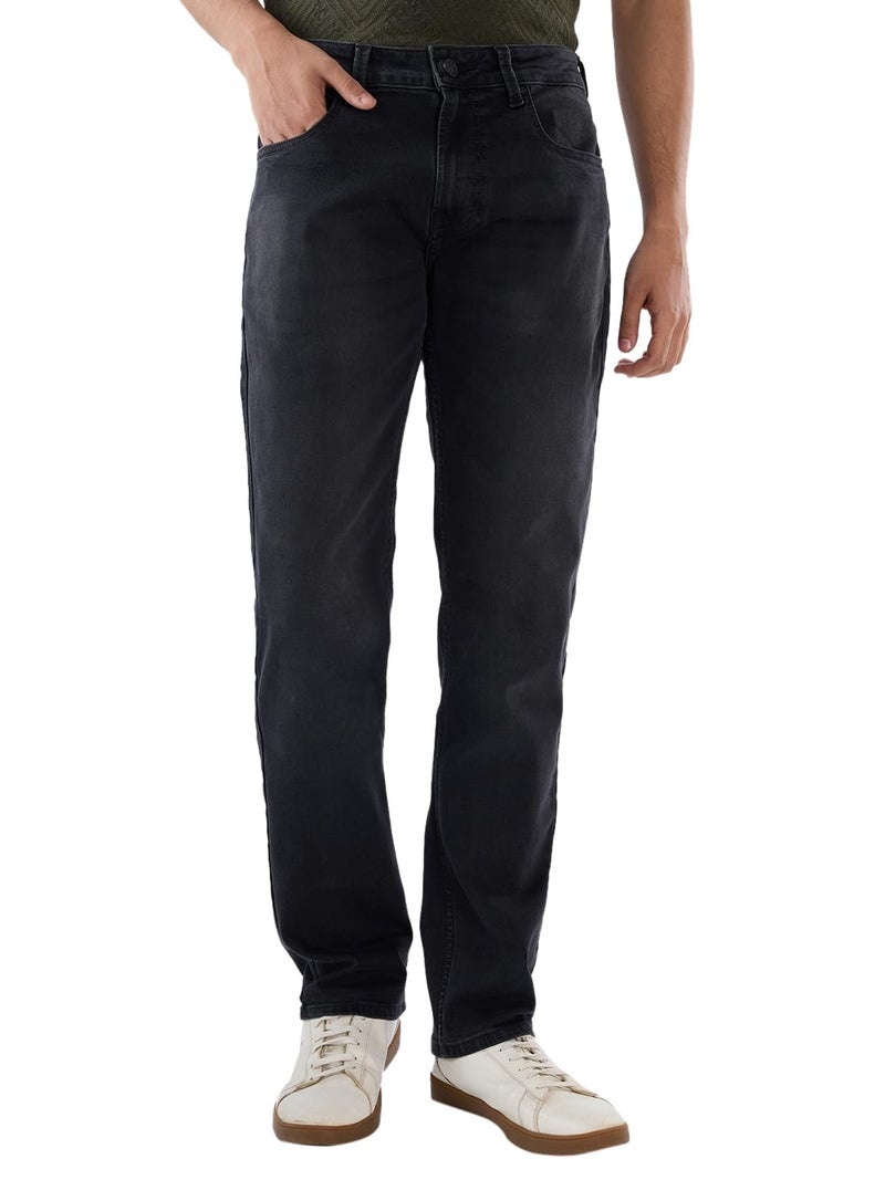 Spykar Men's Ricardo Comfort Fit Mid-Rise Jeans Carbon Black - Image 1