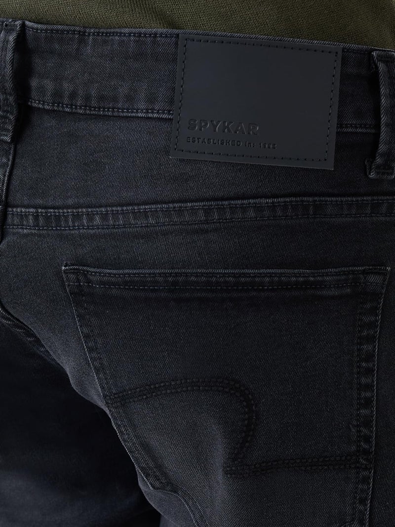 Spykar Men's Ricardo Comfort Fit Mid-Rise Jeans Carbon Black - Image 5