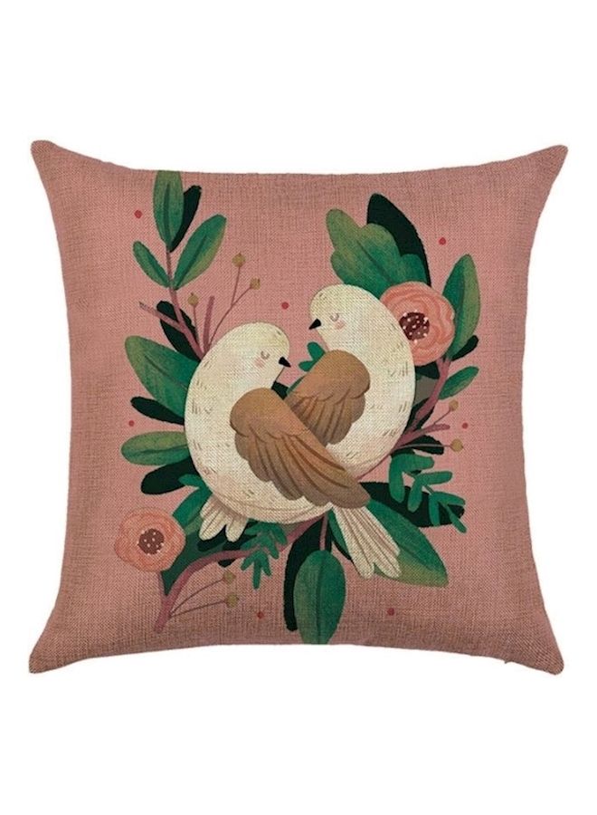 NIBEMINENT Cotton Linen Square Pillowcase Multicolour 17.7x17.7inch