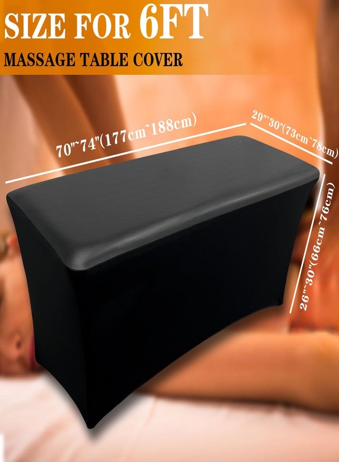 WUSOUPU Wipeable Lash Bed Cover Massage Table Cover Waterproof and Reusable Wax Bed Cover for Esthetician, High Elasticity Vegan Leather Tablecloths for 6 FT Rectangular Table (Black) - Image 5