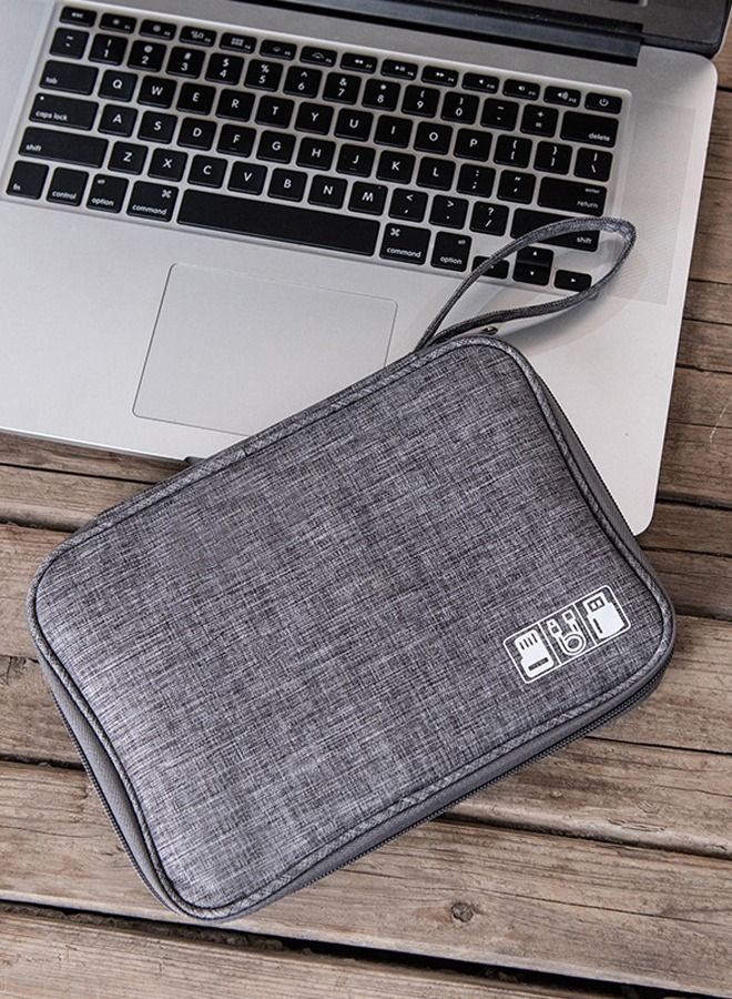 DUNISO Portable Digital Accessories Waterproof Storage Bag Electronic Organizer Pouch Bag for Data Cable Headphone U Disk - Image 5