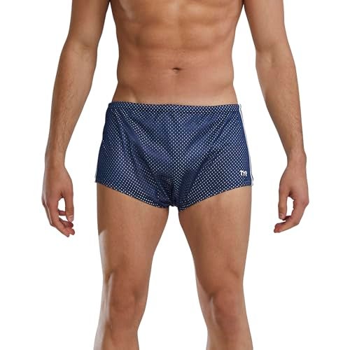 TYR Men's Poly Mesh Trainer Swim Suit (Navy, 30) - Image 5