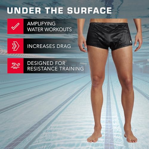 TYR Men's Poly Mesh Trainer Swim Suit (Navy, 30) - Image 3