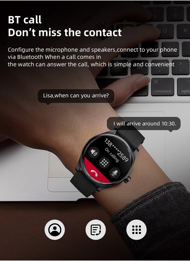 ibsun - 1.38'' Smart Watch for men with Bluetooth Call (Answer/Make), Heart Rate/Sleep IP68 Waterproof （ English only, no Arabic） - Image 1
