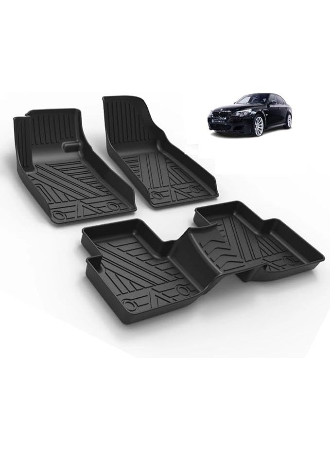 Premium TPE Car Floor Mats - Custom Fit & Full Protection - Heavy Duty and All-Weather Guard for E60 Models - Image 1
