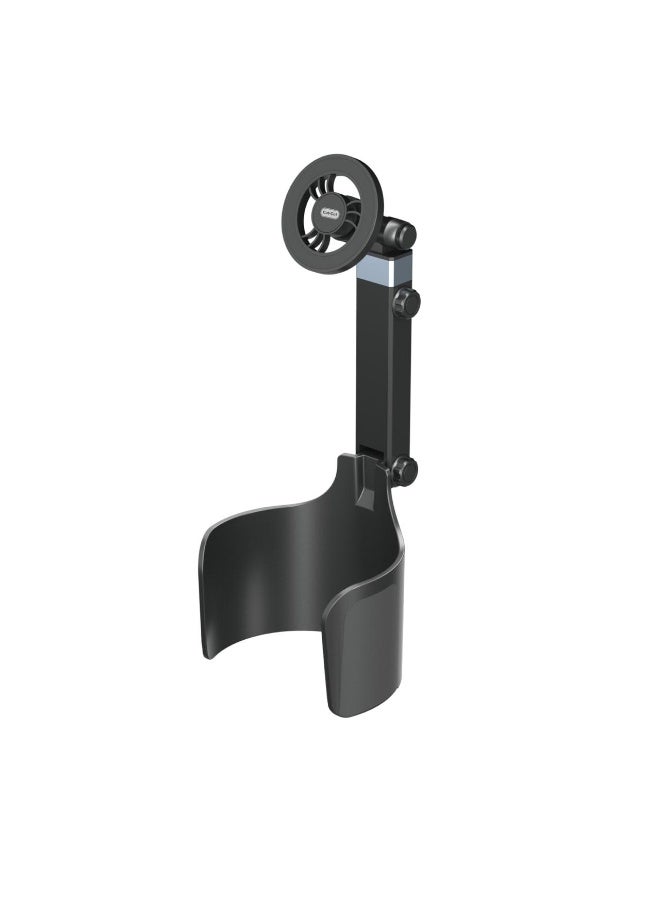 Cat - Cot Cat-Cot Magnetic Cup Holder Car Mount (CT-64) - Universal Adjustable Gooseneck Phone Stand with 360° Rotation & Strong Magnet Force, One-Handed Operation Bracket for iPhone, Samsung & All Smartphones - Matte Black - Image 1