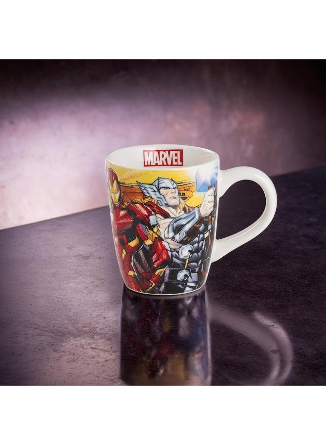 EGAN كوب مارفل العملاق 700 مل – كوب قهوة كبير من البورسلين مزين بشخصية سبايدر مان و المنتقمون – آمن في غسالة الصحون والميكروويف – كوب مارفل لجمع التذكارات (المنتقمون) - Image 2