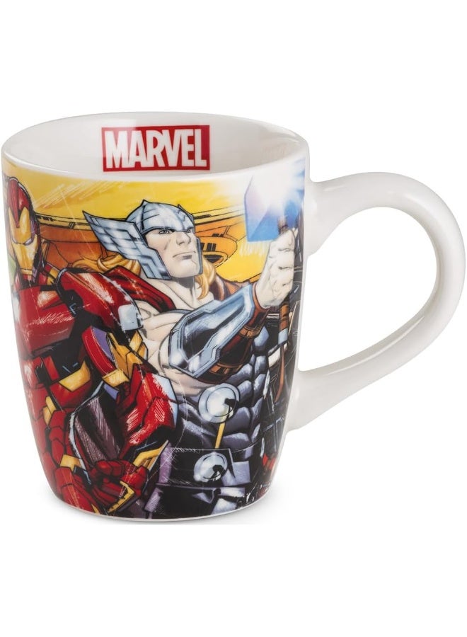 EGAN كوب مارفل العملاق 700 مل – كوب قهوة كبير من البورسلين مزين بشخصية سبايدر مان و المنتقمون – آمن في غسالة الصحون والميكروويف – كوب مارفل لجمع التذكارات (المنتقمون) - Image 1