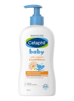 Cetaphil Cetaphil Baby Wash & Shampoo with Organic Calendula – Gentle Cleanser, 400ml  - Image 1