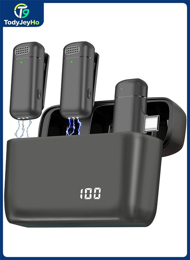 تودي جيهو Todyjeyho 3 In 1 Wireless Lavalier Microphones lightning