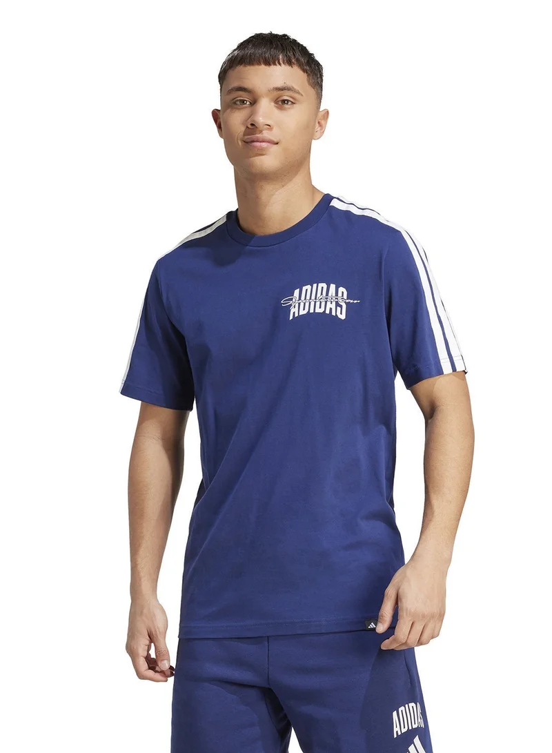 Adidas Collegiate Script Graphic T-Shirt