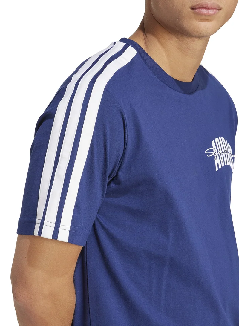 Adidas Collegiate Script Graphic T-Shirt