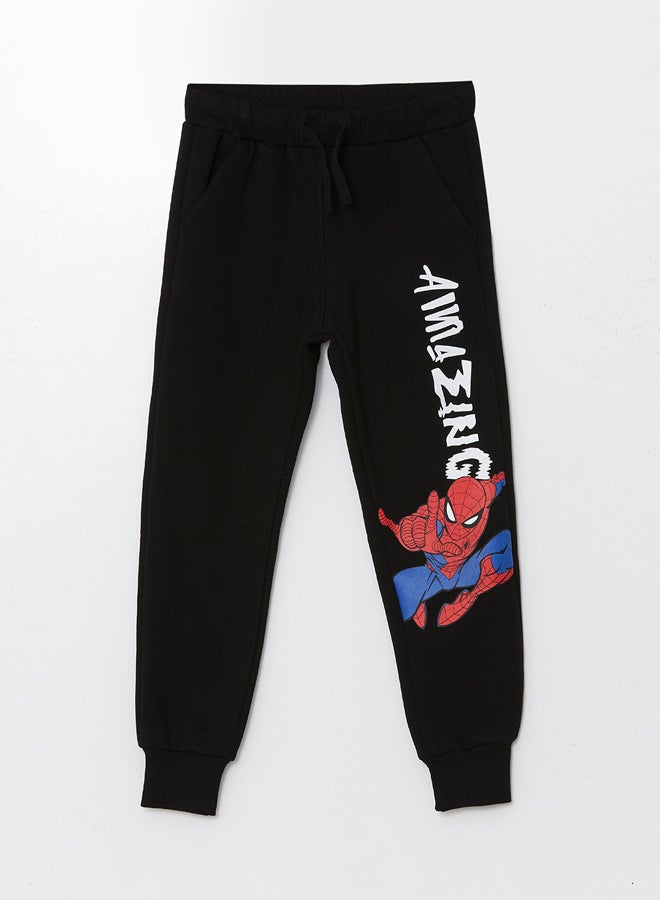 LC WAIKIKI Boys' Elastic Waist Spider-Man Printed  Thick Jogger Sweatpants - Image 1