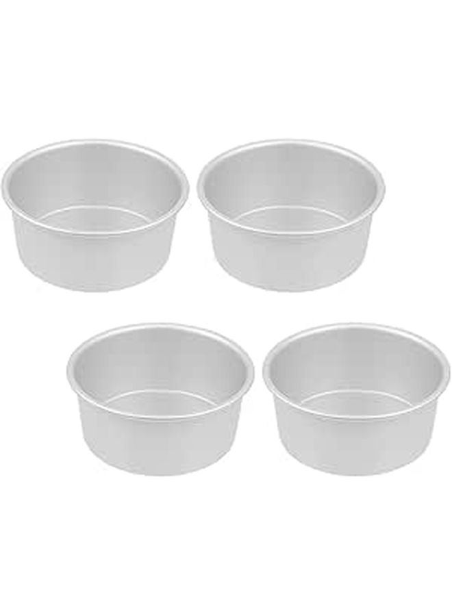 4 Inch Round Cake Pan Set With Removable Bottom 4pcs Non Stick Baking Molds - Image 1